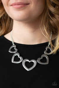 Hearty Hearts Silver Paparazzi - My Glam Fix Boutique