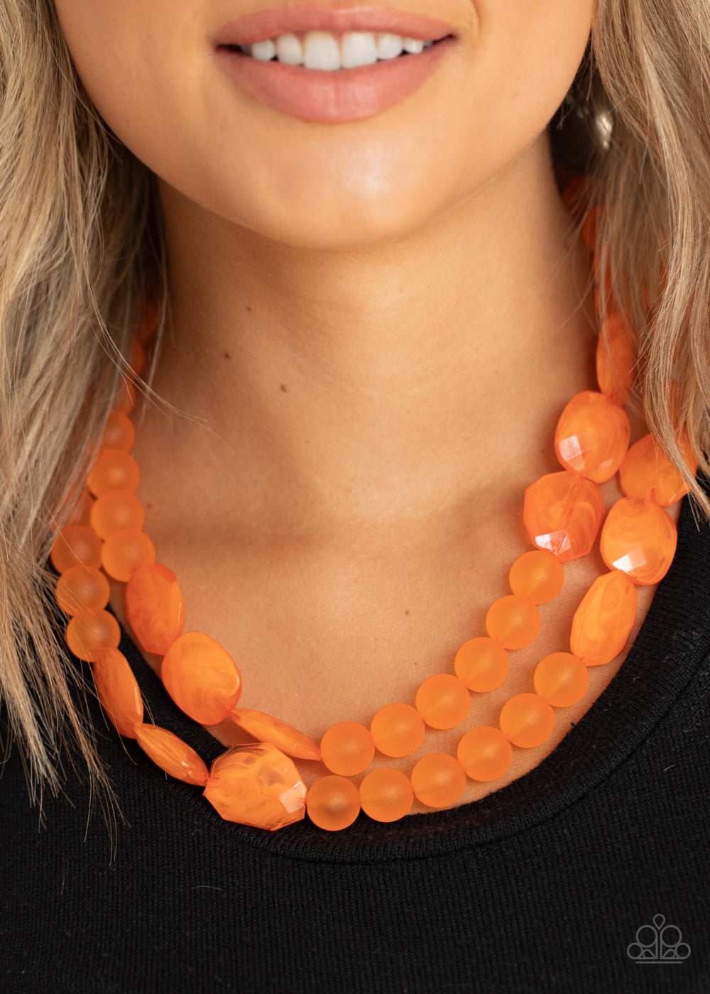 Arctic Art Orange Necklace Paparazzi