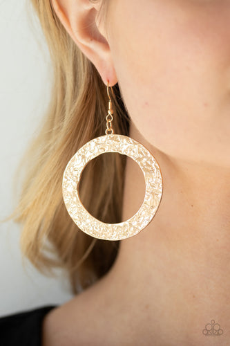 PRIMAL Meridian Gold Earrings Paparazzi