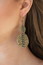 Load image into Gallery viewer, Metro Metalhead Brass Earrings Paparazzi