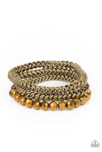 Load image into Gallery viewer, Gutsy and Glitzy Brass Paparazzi 